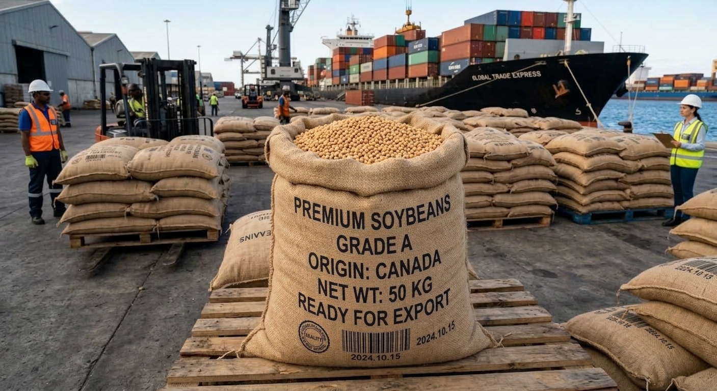 Premium quality soybeans ready for export
